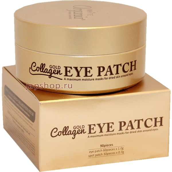     , 457391 White Organia Gold Collagen Eye Patch       , 60*1 .  30*0,7 .